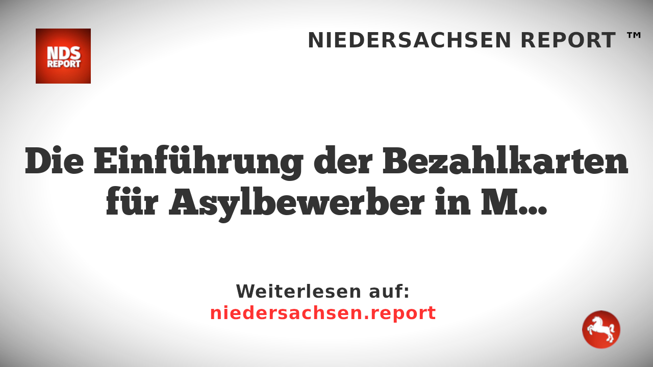 Bezahlkarten für Asylbewerber in Mecklenburg-Vorpommern kommen schleppend voran