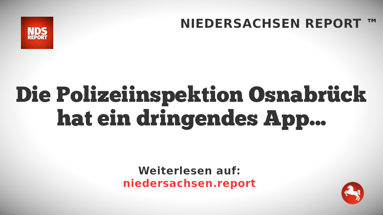 "Osnabrück: Polizei sucht Zeugen nach Verkehrsunfall auf Goethering"