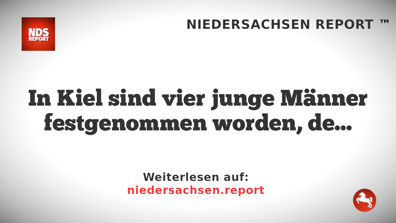 Vier junge Männer in Kiel wegen Tankstellenüberfällen festgenommen