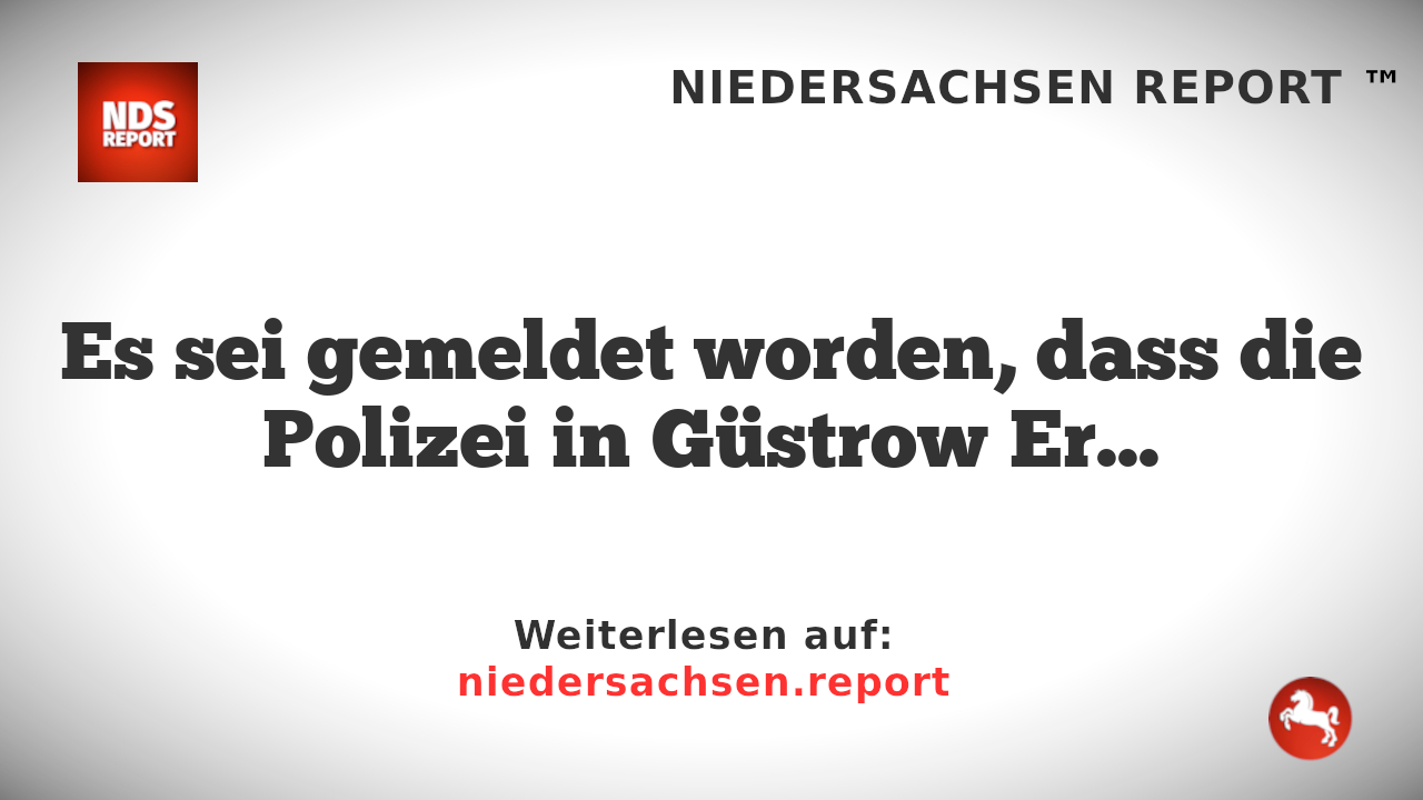 Polizei ermittelt nach Messerangriff in Güstrow