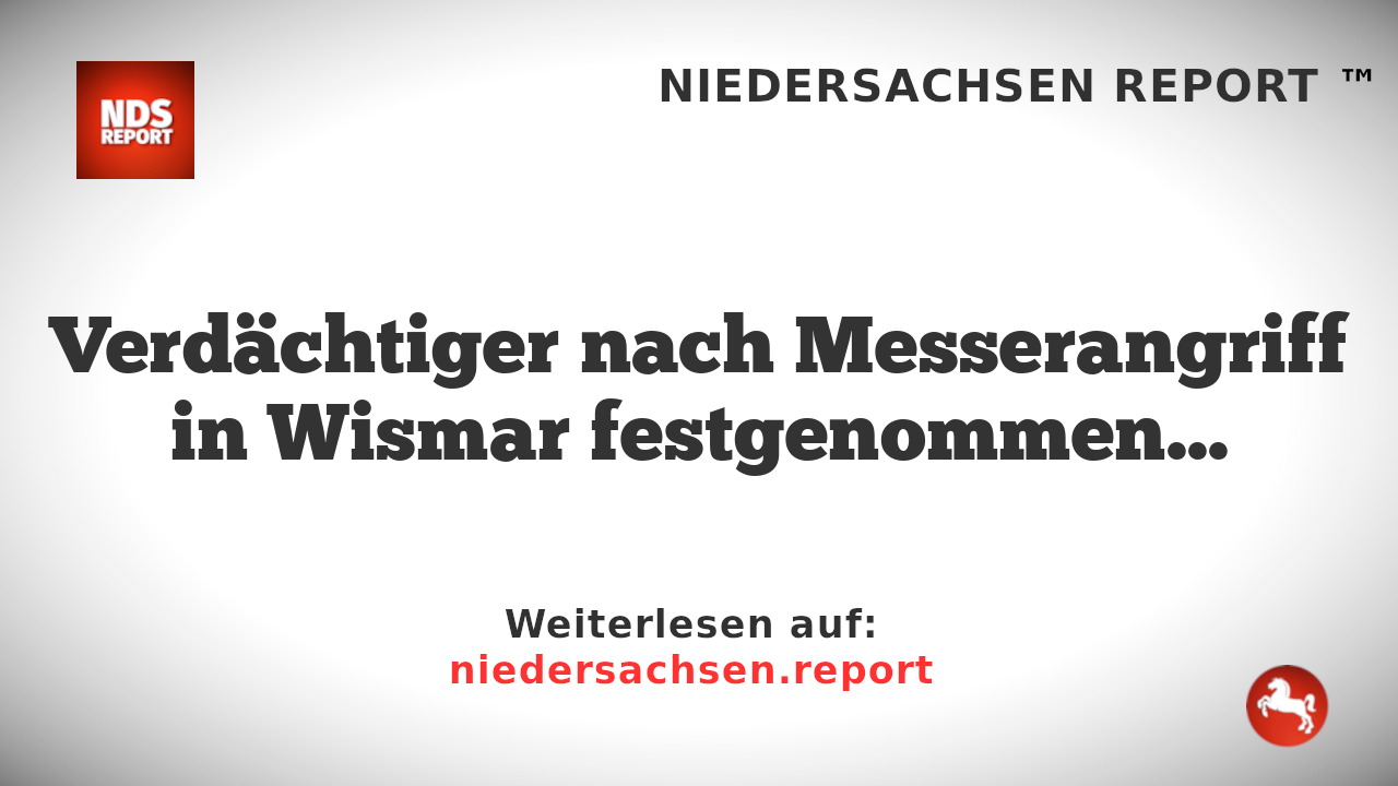 Verdächtiger nach Messerangriff in Wismar festgenommen
